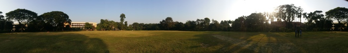A 360 degree view from the field located in front of the college