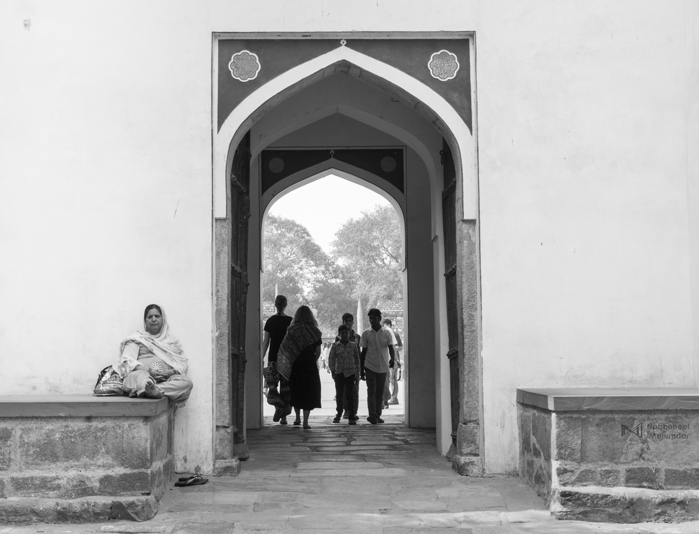 Humayun's Tomb Entrance BW.jpg