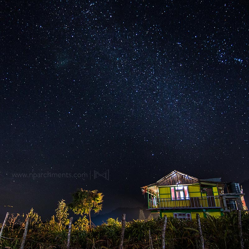 Our homestay under the starry sky